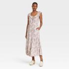 Women's Ruffle Sleeveless Tiered Dress - Universal Thread Off-white Floral