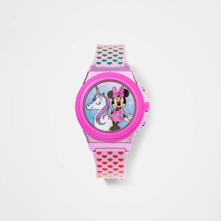 Girls' Minnie Mouse Unicorn Watch - Pink