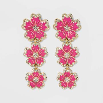 Sugarfix By Baublebar Flower Drop Earrings - Pink