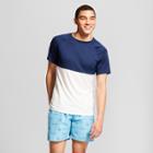 Trunks Surf & Swim Co. Trunks Men's Colorblock Rash Guard - Navy & White