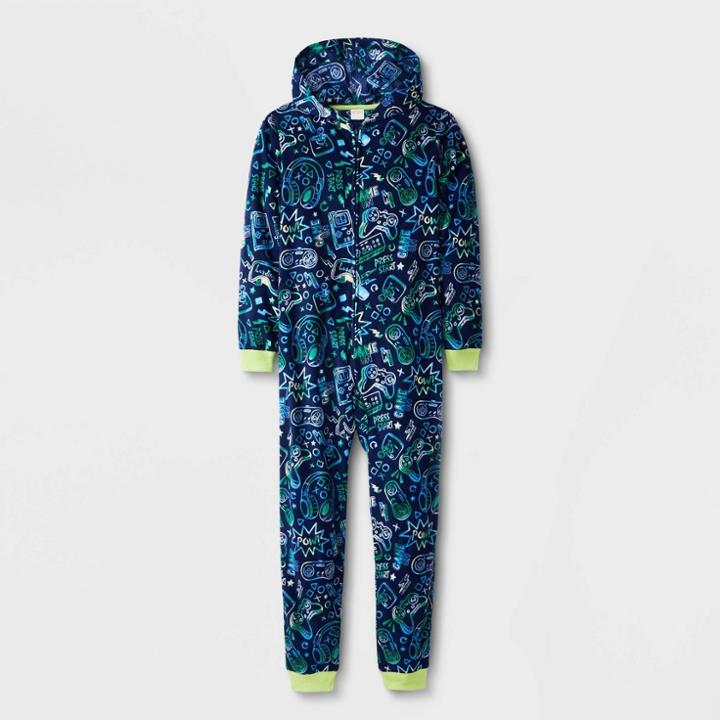 Boys' Gamer Pajama Jumpsuit - Cat & Jack Navy