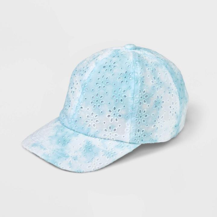 Girls' Tie-dye Eyelet Baseball Hat - Art Class , One Color