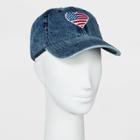 Mighty Fine Women's Americana Baseball Hat, Blue