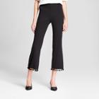 Women's Straight Leg Tassel Cropped Pants - Necessary Objects Black