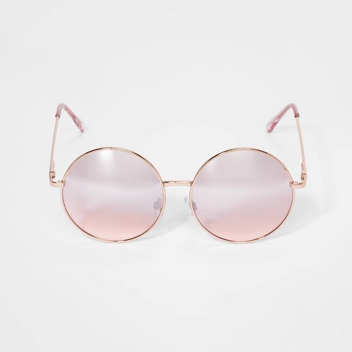 Girls' Round Metal Frame Eyewear - Art Class Gold