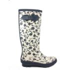 Smith & Hawken Rubber Tall Rain Boots Size 9 Floral Blue -
