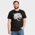 Men's Tall Printed Relaxed Fit Short Sleeve Crewneck T-shirt - Goodfellow & Co Black