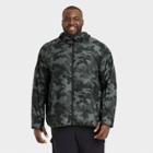 Men's Big & Tall Camo Print Packable Jacket - All In Motion Dark Gray
