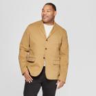 Men's Big & Tall Standard Fit Twill Blazer - Goodfellow & Co Dapper Brown