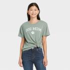 Modern Lux Women's Dog Mom Short Sleeve Graphic T-shirt - Green