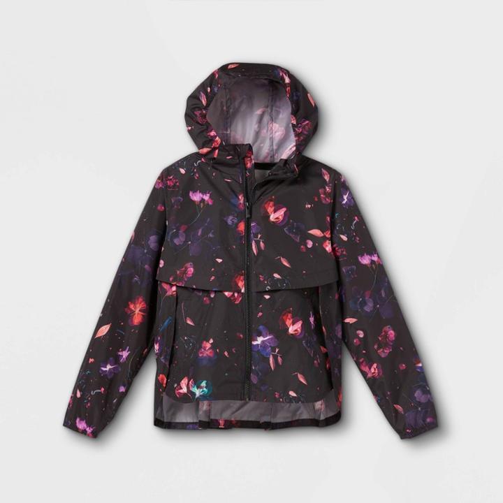 Girls' Windbreaker Jacket - All In Motion Black