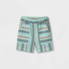 Toddler Boys' Striped Woven Pull-on Shorts - Art Class Teal