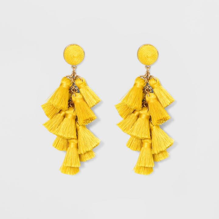 Sugarfix By Baublebar Multi-tassel Drop Earrings - Yellow, Girl's, Yellow