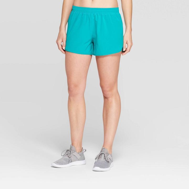 Women's Mid-rise Running Shorts 3.5 - C9 Champion Turquoise