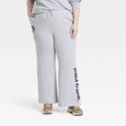 Women's Paul Frank Plus Size Graphic Wide Leg Pants - Gray