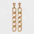Curb Chain Drop Earrings - Wild Fable Gold