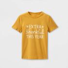 Boys' 'extra Thankful This Year' Graphic Short Sleeve T-shirt - Cat & Jack Mustard Yellow