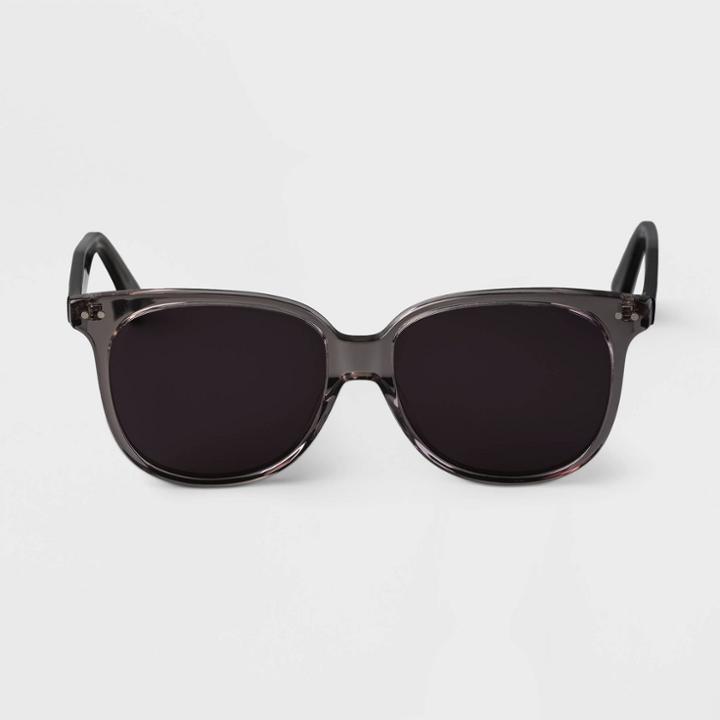 Women's Acetate Round Sunglasses - A New Day Gray