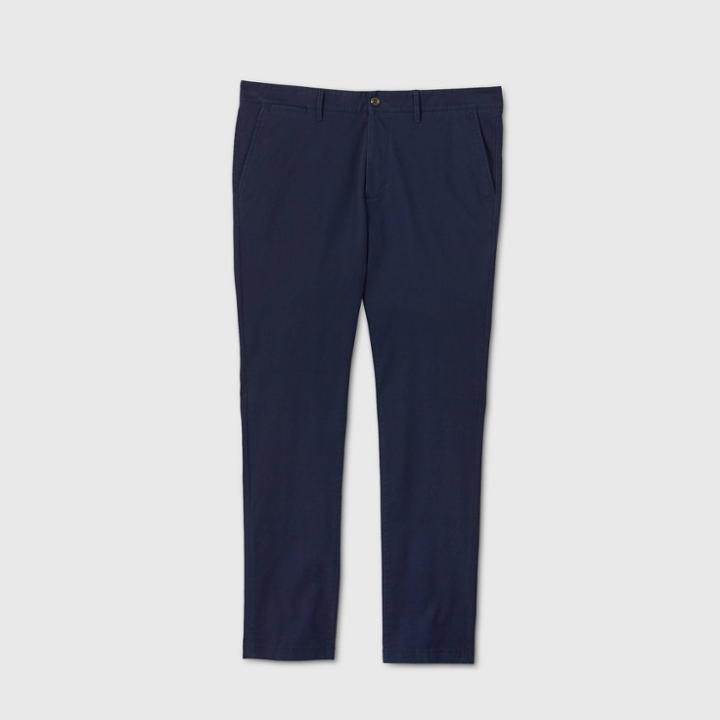 Men's Tall Skinny Chino Pants - Goodfellow & Co Xavier Navy 30x36, Xavier Blue