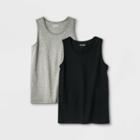 Boys' 2pk Tank Top - Cat & Jack Black/gray