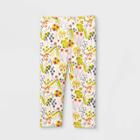 Girls' Floral Capri Leggings - Cat & Jack Cream