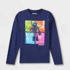 Boys' Roblox Long Sleeve Graphic T-shirt - Navy