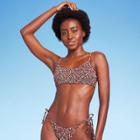 Women's Smocked Bralette Bikini Top - Wild Fable Multi Floral Print X, One Color