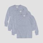 Hanes Kids' Comfort Soft 3pk Long Sleeve T-shirt - Gray