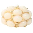 Zirconmania Zirconite Cabochon Stone Ring White -