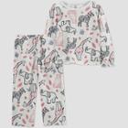 Carter's Just One You Toddler Girls' 2pc Zoo Animal And Polka Dots Pajama Set - Black