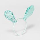 Girls' Sequin Bunny Ears Headband - Cat & Jack Teal, Blue
