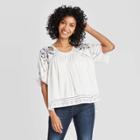 Women's Short Sleeve Blouse - Knox Rose White