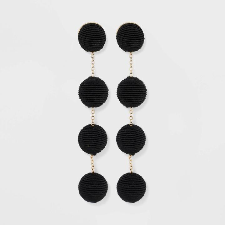 Sugarfix By Baublebar Beaded Sphere Statement Earrings - Black
