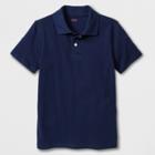 Boys' Adaptive Short Sleeve Polo Shirt - Cat & Jack Navy