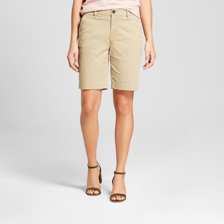 Women's 9 Chino Shorts - A New Day Tan