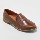 Women's Quinn Faux Leather Closed Back Loafers - Universal Thread Brown