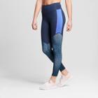 Women's Performance 7/8 Color Block Leggings - Joylab Navy (blue) Print