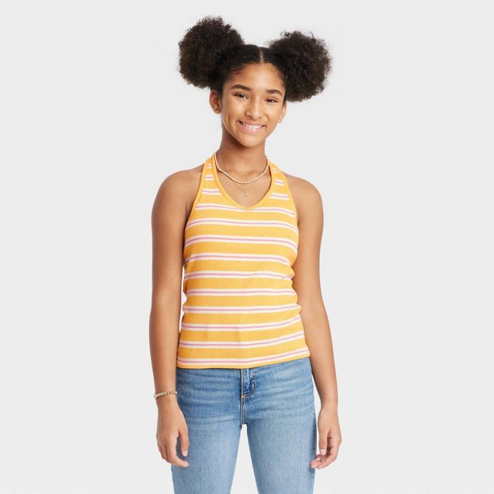 Girls' Halter Tank Top - Art Class Yellow