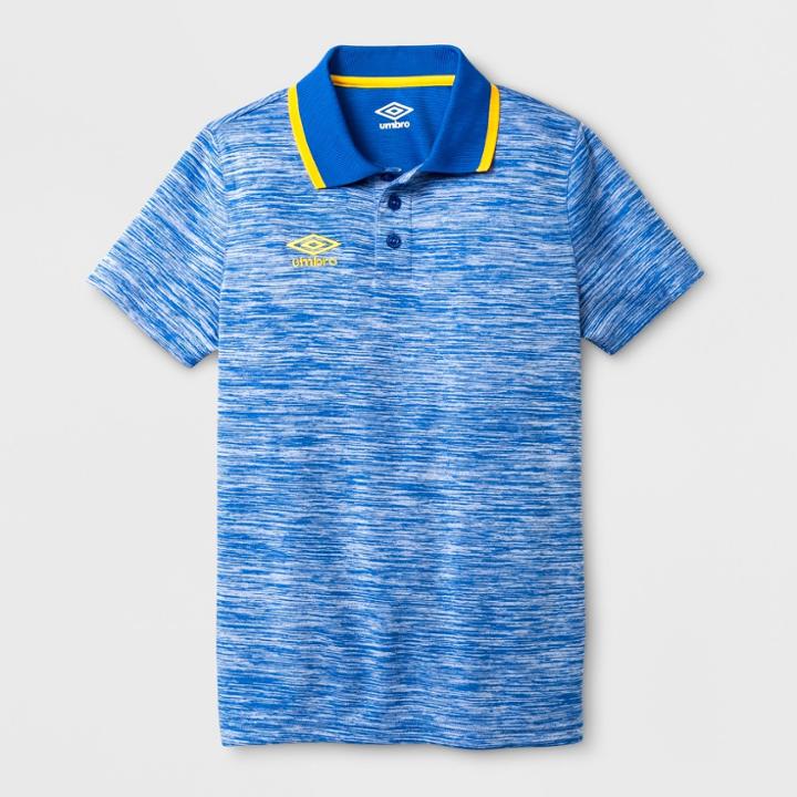 Umbro Boys' Heather Polo Shirt - Royal Blue