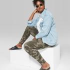 Women's Plus Size Camo Print High-rise Leggings - Wild Fable Green