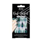 Ardell Nail Addict False Nails Green Glitter Chrome - 24ct, Adult Unisex