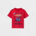 Marvel Toddler Boys' Spider-man Short Sleeve Graphic T-shirt - Red