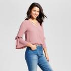 Women's Criss Cross V-neck Bell Sleeve Top - Soul Cake (juniors')
