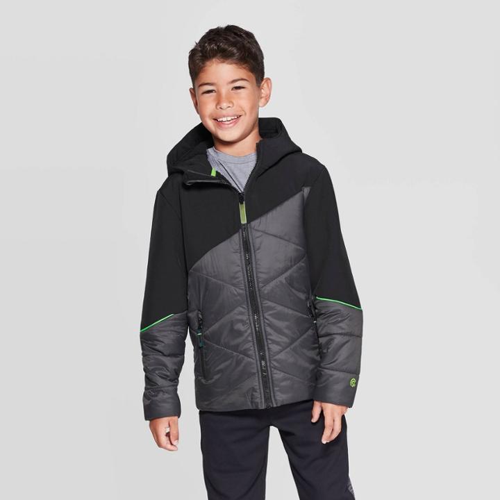 Boys' Hybrid Softshell Jacket - C9 Champion Black S, Boy's,