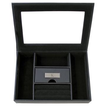 Cathy's Concepts Monogram Custom Valet Groomsmen Gift Jewelry Box - K,