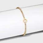 Gold Plated Cubic Zirconia Initial 'c' Tennis Bracelet - A New Day Gold