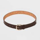 Women's Laser Cut Belt - A New Day Brown