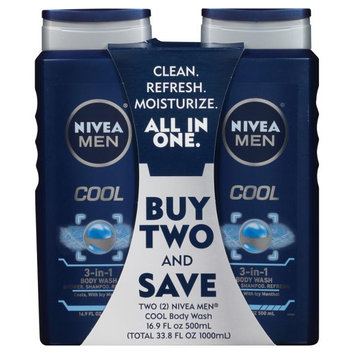 Nivea For Men Nivea Men Cool 3-in-1 Body Wash