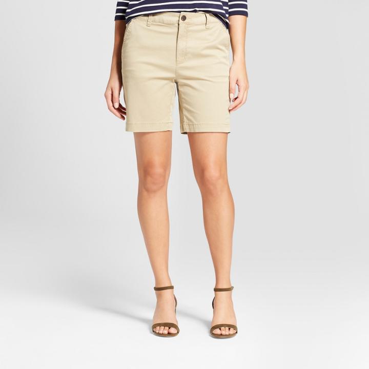 Women's 7 Chino Shorts - A New Day Tan
