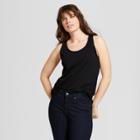 Women's Relaxed Fit Sensory Friendly Knit Tank Top - Universal Thread Black
